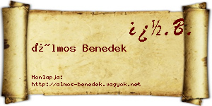Álmos Benedek névjegykártya